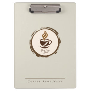 Portapapeles personalizado para cafetería con logo