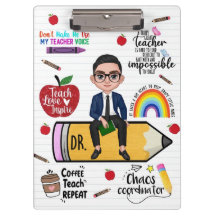 Portapapeles personalizado para maestros Regreso a