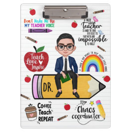 Portapapeles personalizado para maestros Regreso a