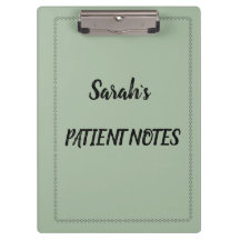 Portapapeles personalizado verde sage moderno