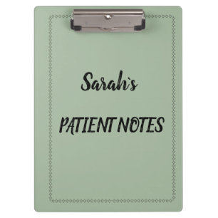 Portapapeles personalizado verde sage moderno