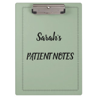 Portapapeles personalizado verde sage moderno