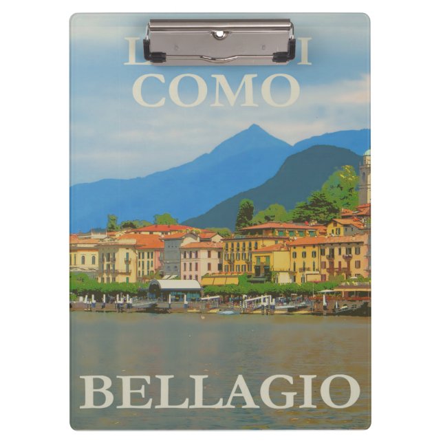 Portapapeles Poster de Bellagio Italia (Anverso)