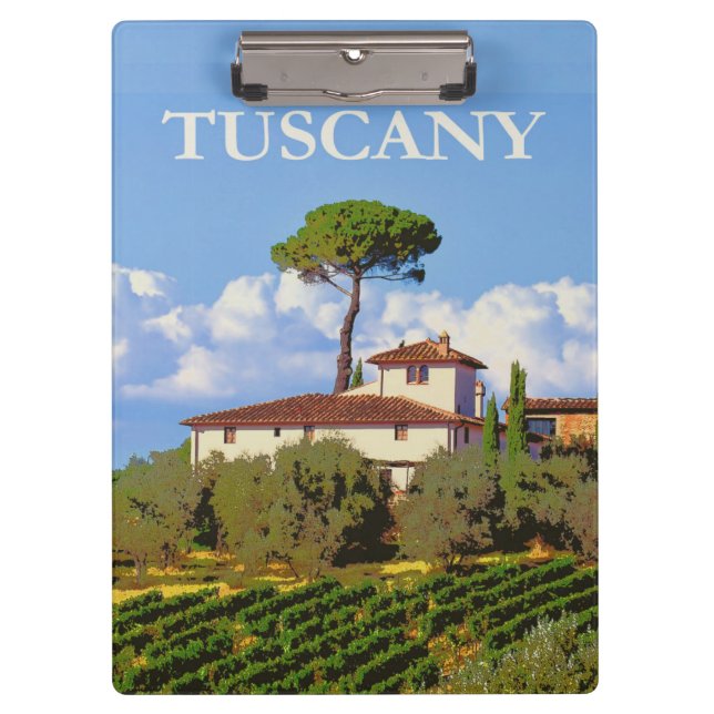 Portapapeles Poster de Toscana Italia (Anverso)