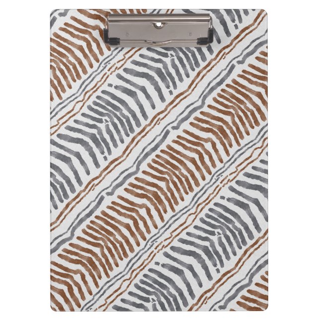 Portapapeles rayado tribal boho (Anverso)