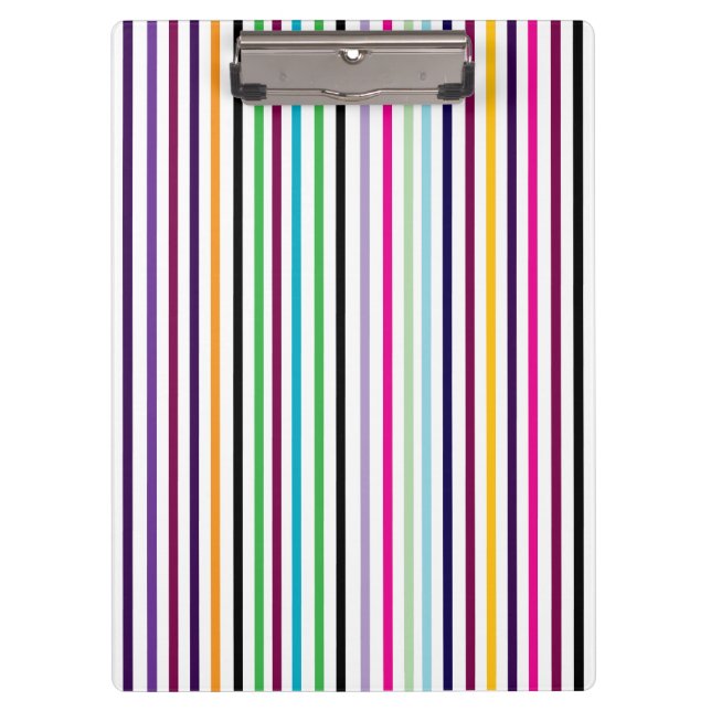 Portapapeles rayado vertical multicolor (Anverso)