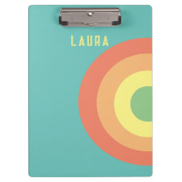 portapapeles retro de objetivo arco iris 80