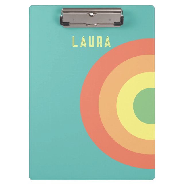 portapapeles retro de objetivo arco iris 80 (Anverso)