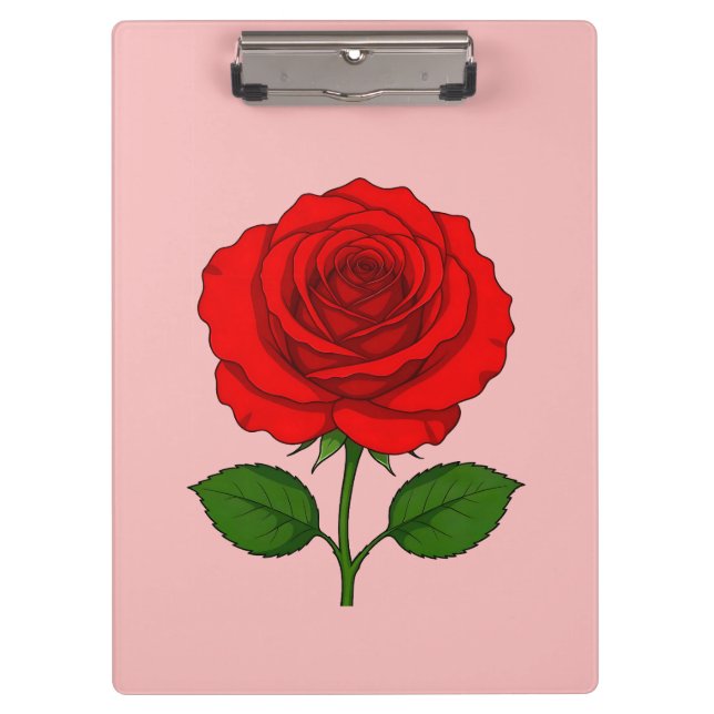 Portapapeles Rosa Roja (Anverso)