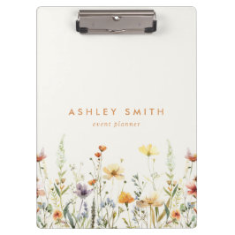 Portapapeles rústico de Flor Silvestre