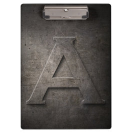 Portapapeles Rústico metalizado de un monograma