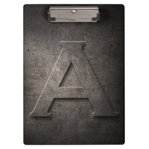 Portapapeles Rústico metalizado de un monograma