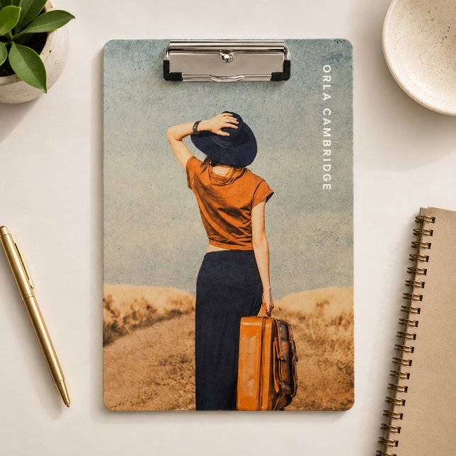 Portapapeles | Subida de fotos personalizada Table (Custom photo clipboard with your own image for work, school, planning, and desk stationery.)