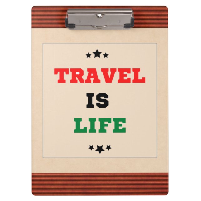 Portapapeles Travel Is Life (Anverso)