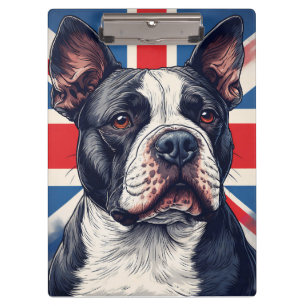 Portapapeles Union Jack Staffordshire Bull Terrier