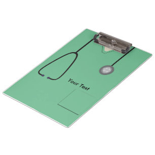 Portapapeles verde claro para enfermeras Médicas