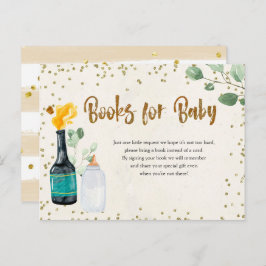 Portar Botellas Libros para Tarjeta Baby Shower pa