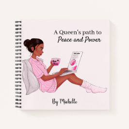 Portátil Chica negro personalizado, Diario Persona