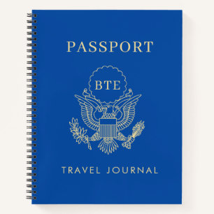 Portátil de diario de viaje de Personalizado mono