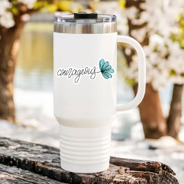 Portátil de flor de Word valiente | Pegatina de co