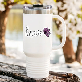 Portátil de Flores de Palabra Valiente | Pegatina