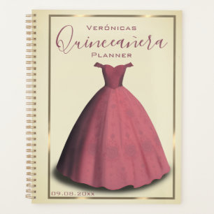 Portátil de la agenda de Quinceañera