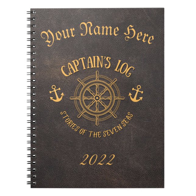 Portátil del cuaderno diario del capitán del perso (Frente)
