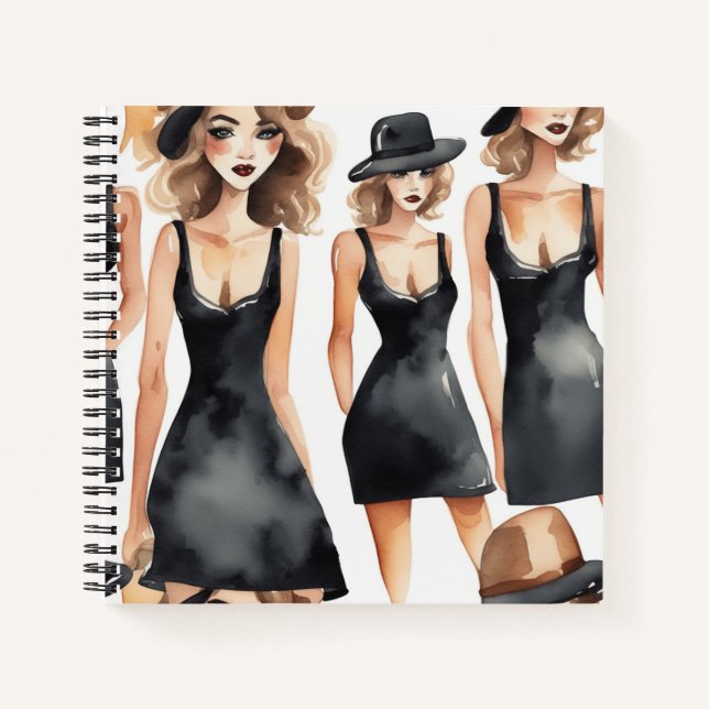 Portátil diva LBD - Pequeño Diario de Vestido Negr (Anverso)