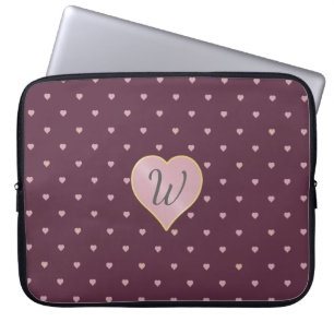 Portátil Estrellas dentro de corazones en funda para portát