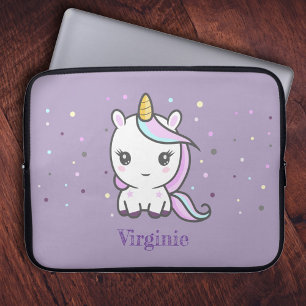Portátil Funda Cute Unicorn Purple para portátiles