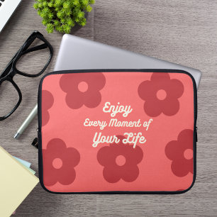 Portátil Funda inspiradora para portátiles Red Floral