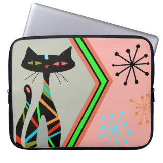 Portátil Funda moderna de arte para gatos de mediados del s