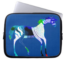 Funda Mycenaean de la laptop para caballos azules 