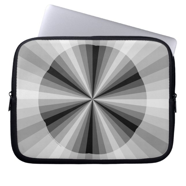 Portátil Funda negra para laptop con ilusión óptica (Frente)