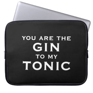 Portátil Funda negra para portátil. Eres el gin para mi tón