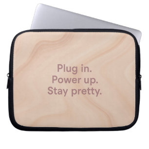 Portátil Funda para laptop Blush & sand Plug In arte de IA