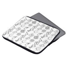 Funda para Laptop con Patrón de Icono de Farmacia 