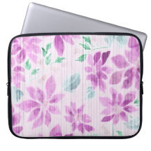 Funda para Laptop de Acuarela Floral Lavanda Elega