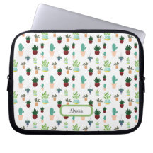 Funda para laptop de cactus suculentos personaliza