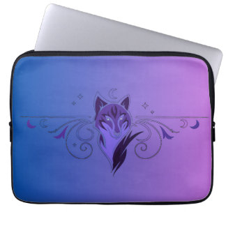Portátil Funda para laptop de lobo púrpura