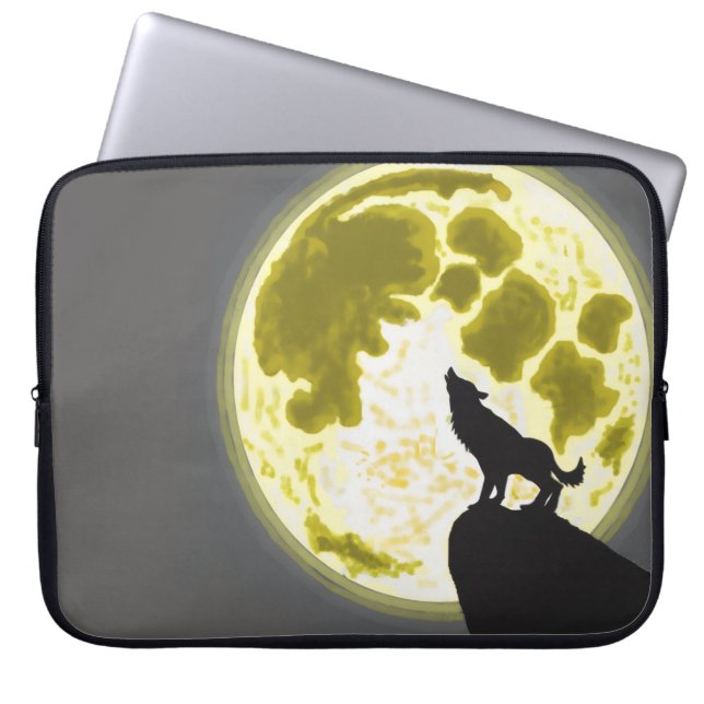 Portátil Funda Para Laptop Howling wolf (Frente)