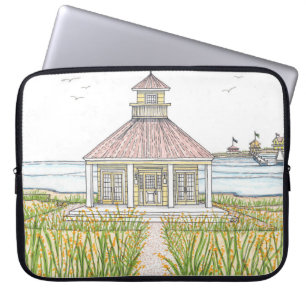 Portátil Funda para portátiles; cabaña de playa amarilla; e