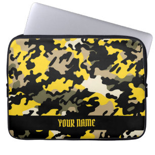Portátil Funda para portátiles Camo Amarillo Negro