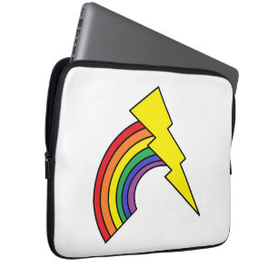 Portátil Funda para portátiles con arco iris y perno de luz