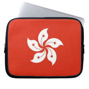 Portátil Funda para portátiles con bandera de Hong Kong