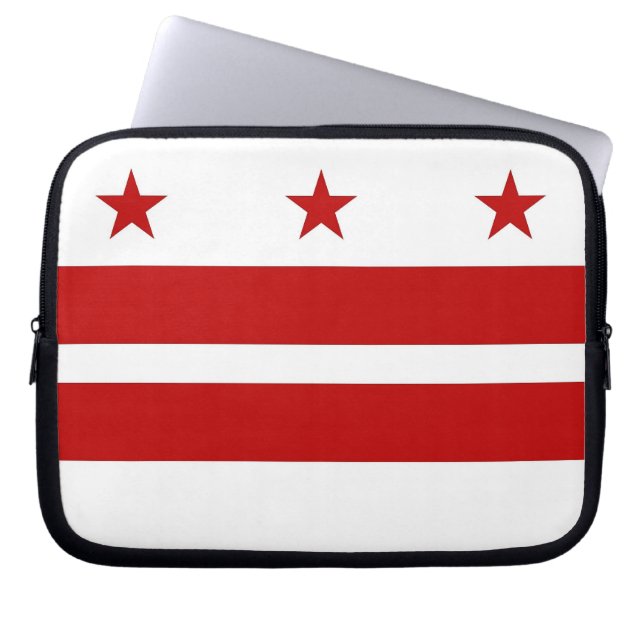Portátil Funda para portátiles con bandera de Washington DC (Frente)
