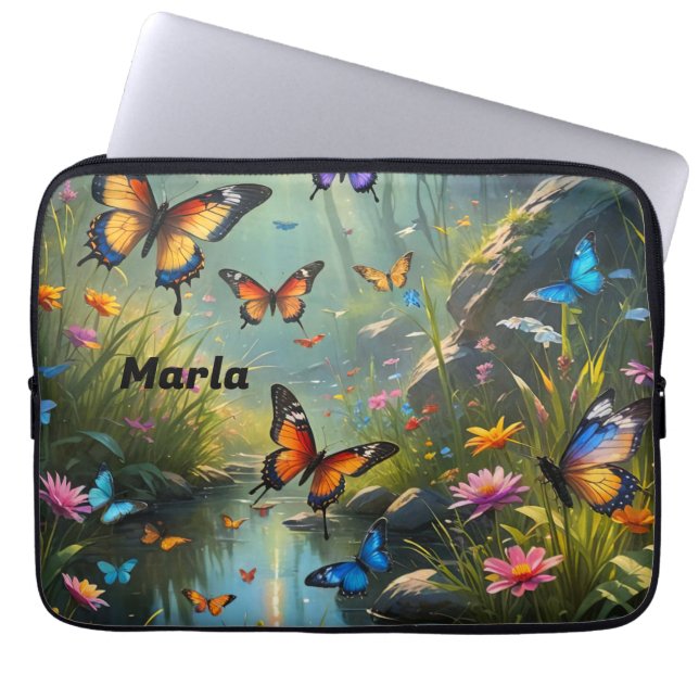 Portátil Funda para portátiles con mariposas (Frente)