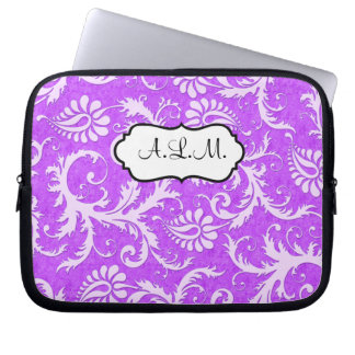 Portátil Funda para portátiles Dámpara Floral Purple and Wh