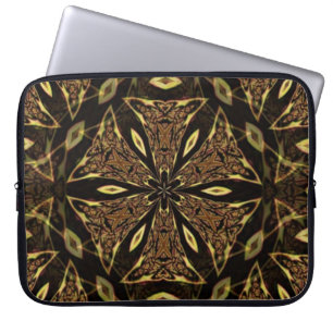 Portátil Funda para portátiles de arte abstracto de Brown