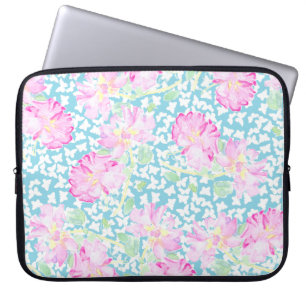 Portátil Funda para portátiles de rosas rosadas y mariposas